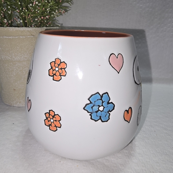 Snoopy and Woodstock Floral Mug with Orange Handle 2024 - Picture 2 of 6